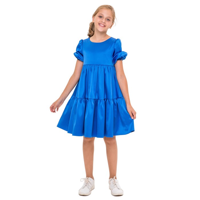 Платье для девочек, рост 152 см, цвет синий