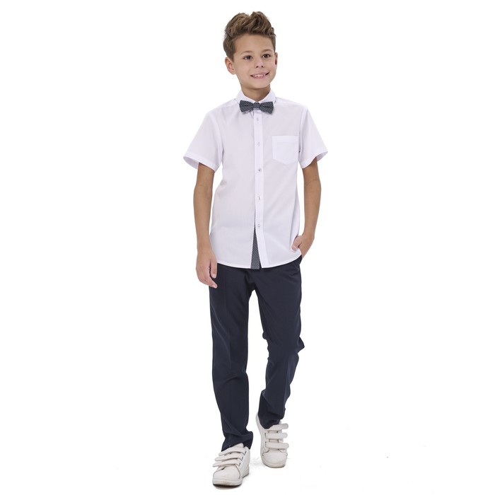 Верхняя сорочка для мальчиков, рост 92 см, цвет белый