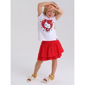 

Комплект c принтом Hello Kitty: футболка и юбка для девочки, рост 98 см