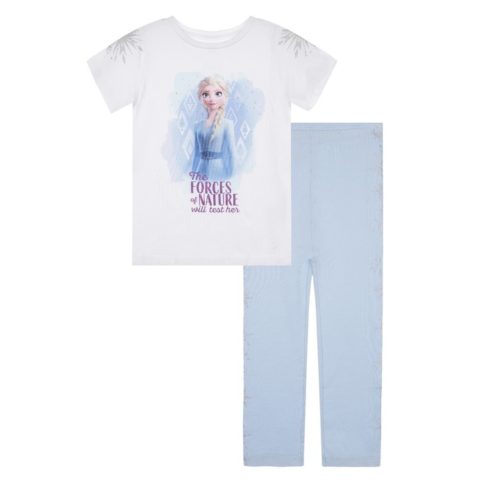 Комплект с принтом «Холодное сердце»: футболка и леггинсы для девочки, рост 98 см