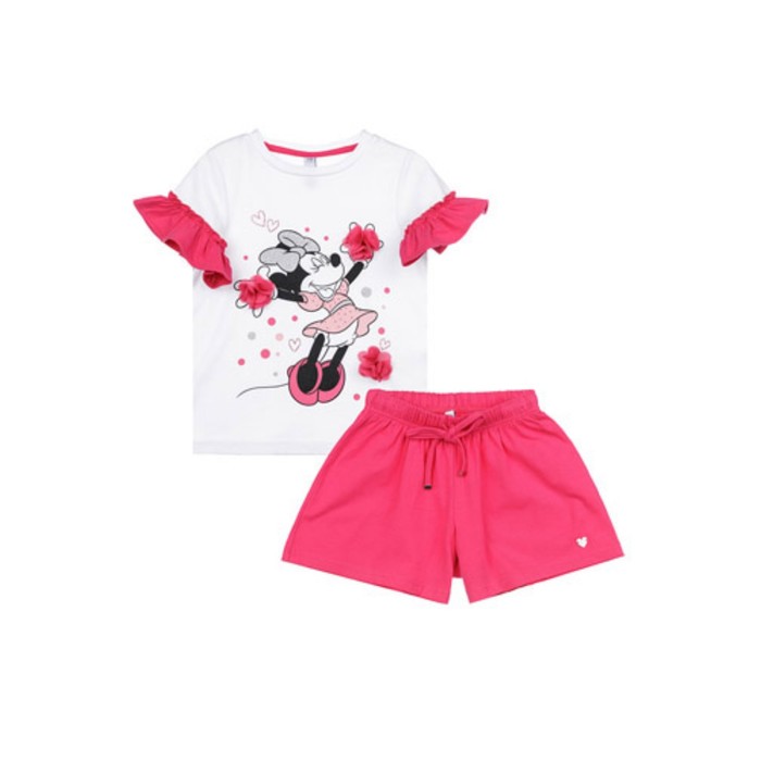 Комплект футболка Disney и шорты для девочки, рост 104 см