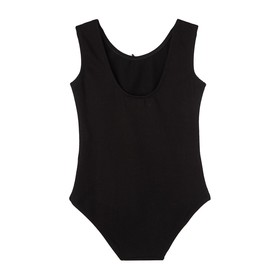 

Купальник гимнастический без рукавов для девочки, рост 122 см, цвет черный