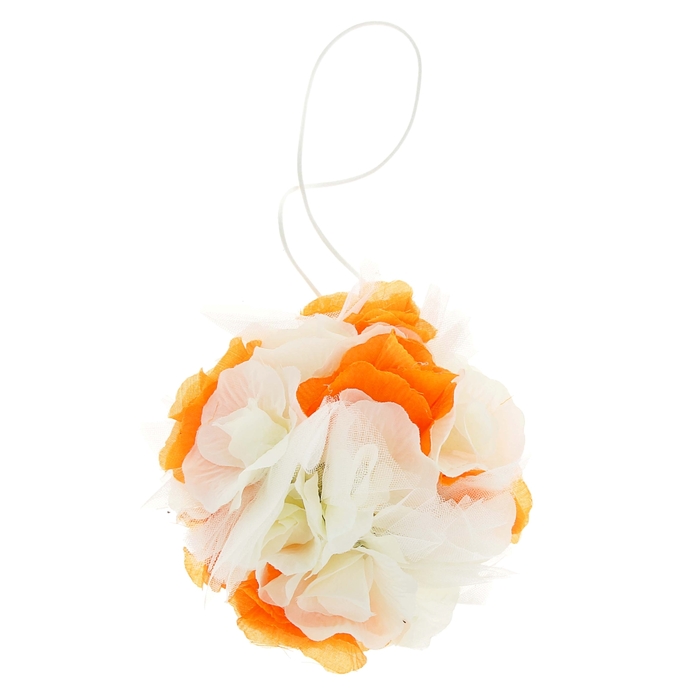 Подвес универсальный «Шар», бело-оранжевый, d=15 см