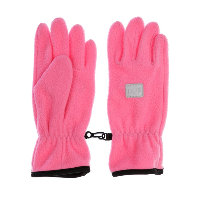 Перчатки из флиса для девочки, размер 16, цвет розовый