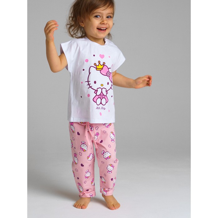 Пижама для девочки c принтом Hello Kitty, рост 80 см