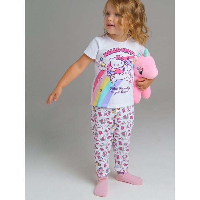 Пижама для девочки с принтом Hello Kitty, рост 86 см