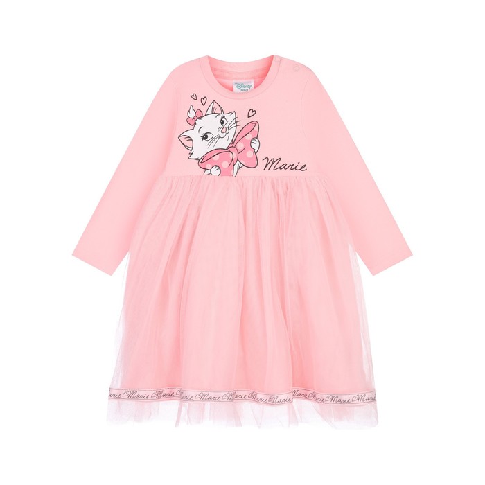 

Платье-боди с принтом Disney трикотажное для девочки, рост 74 см, цвет светло-розовый