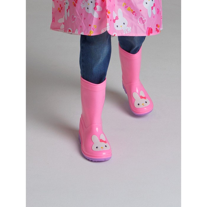 фото Сапоги резиновые для девочки, размер 28-29, цвет розовый playtoday