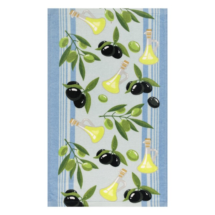 Махровое полотенце кухонное «Оливки», размер 30x50 см
