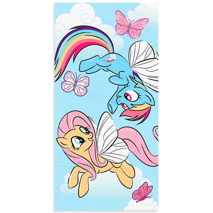 фото Махровое полотенце «хасбро пони облака», размер 60x120 см my little pony