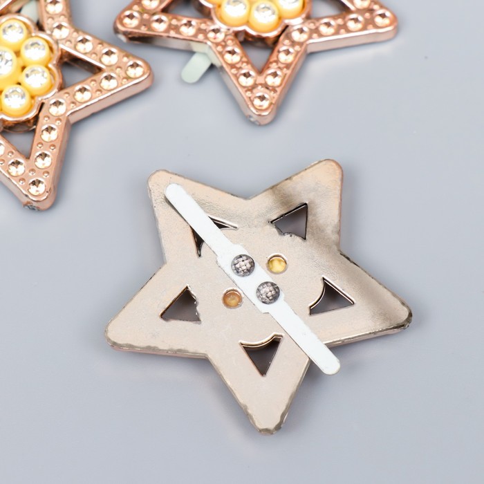 

Брадс для творчества пластик "Звезда с цветком" 4,7х4,7 см