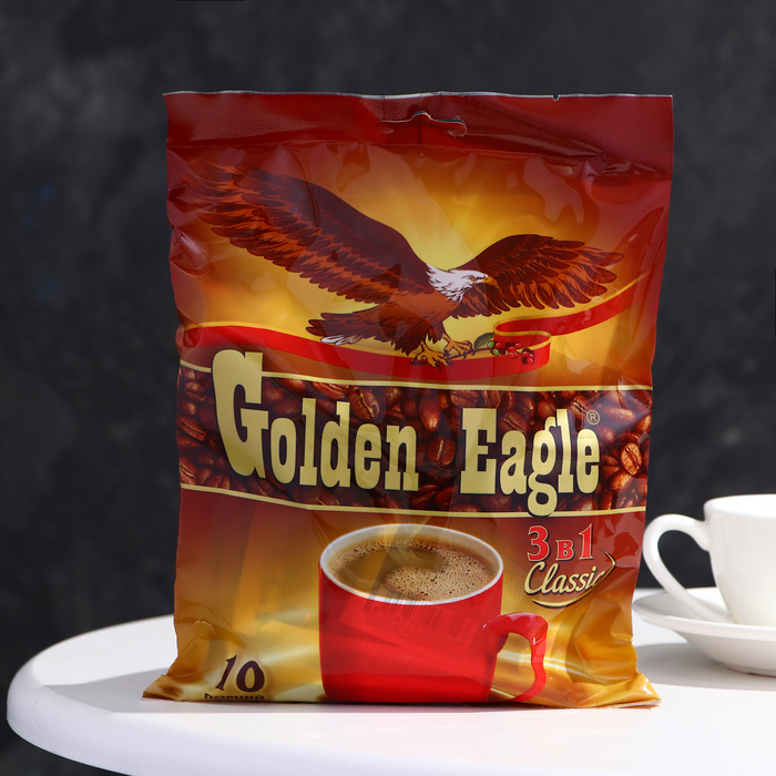 Растворимый кофейный напиток 3 в 1 «Golden Eagle Classic», 20 г jacobs напиток кофейный растворимый 3 в 1 классика 10х24х12г арт 4251624