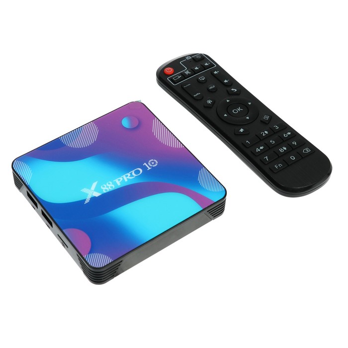Приставка Смарт ТВ Game-4 X88PRO10, 4GB+32GB, Wi-Fi+BT, AV, HDMI, 2 USB, microSD, Android 10
