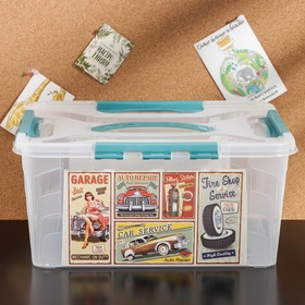 

Ящик для хранения с крышкой GRAND BOX, 15,3 л, 39×29×18 см, цвет МИКС