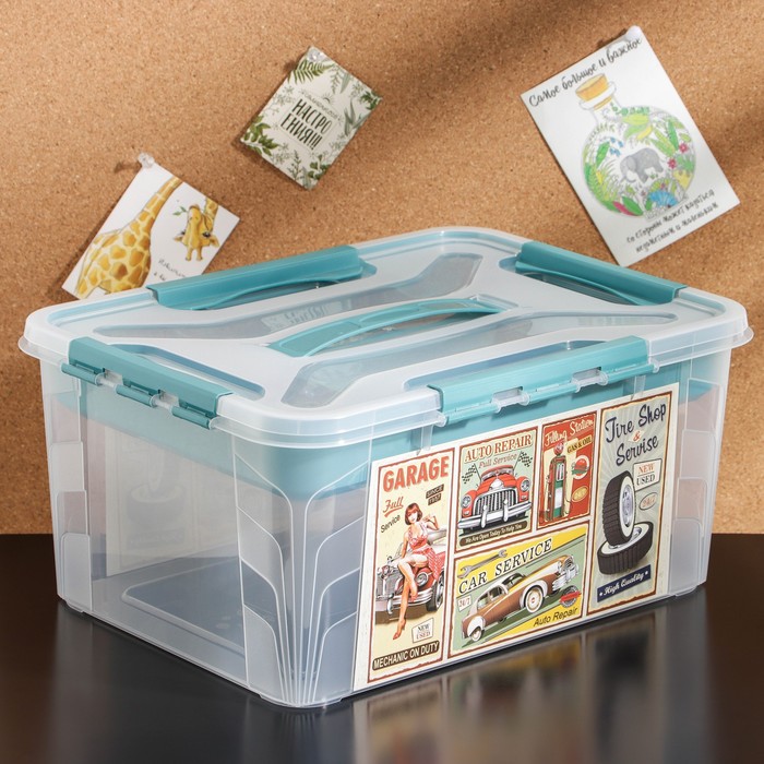 

Ящик для хранения с крышкой GRAND BOX, 15,3 л, 39×29×18 см