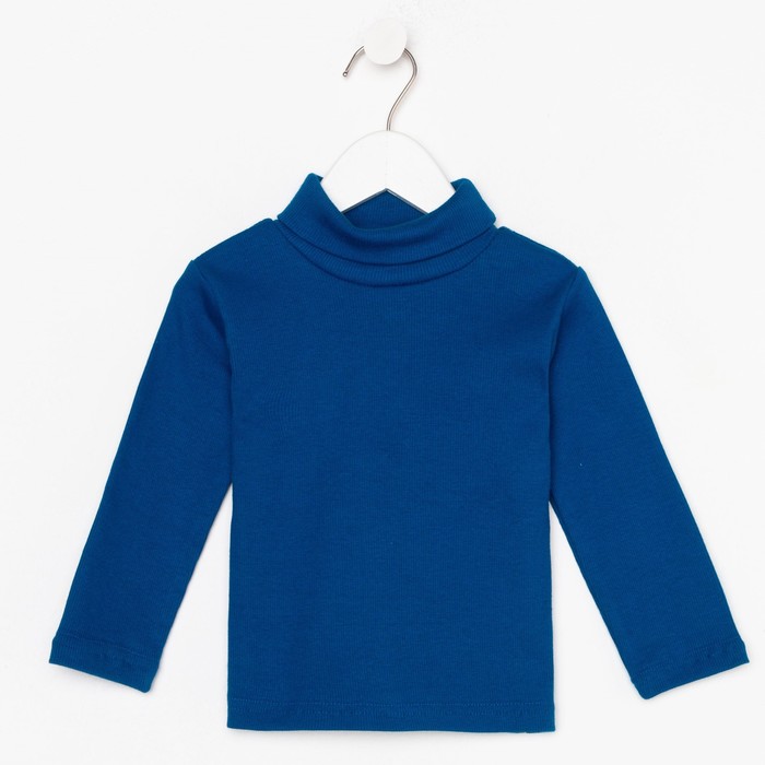 фото Водолазка для мальчика, цвет синий, рост 74-80 см малинка