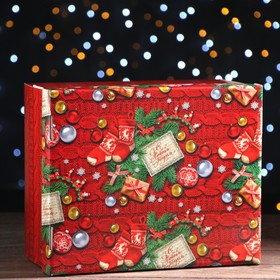 

Складная коробка "С новым годом!", 31,2 х 25,6 х 16,1 см, 1 шт.