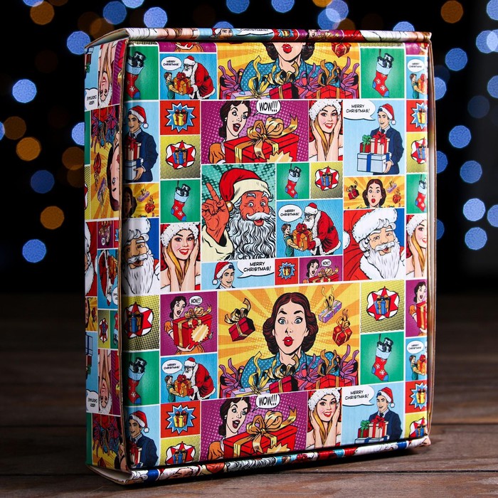 

Коробка подарочная, крышка-дно, с окном "Pop-art поздравления", 18 х 15 х 5 см, 1 шт.