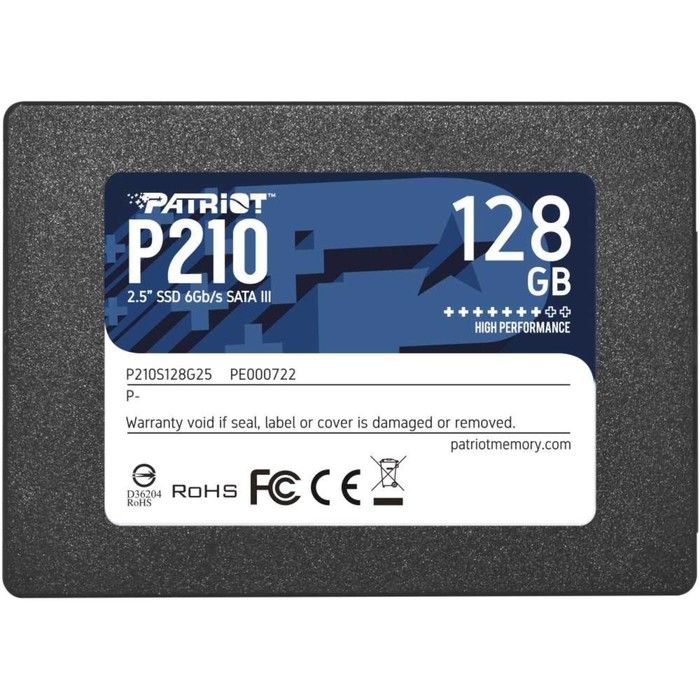 Накопитель SSD Patriot P210S128G25 P210, 128 Гб, SATA III цена и фото