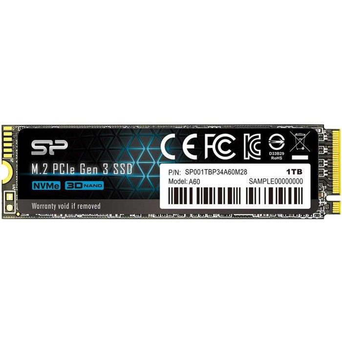 цена Накопитель SSD Silicon Power SP001TBP34A60M28 M-Series M.2 2280, 1 Тб, PCI-E x4