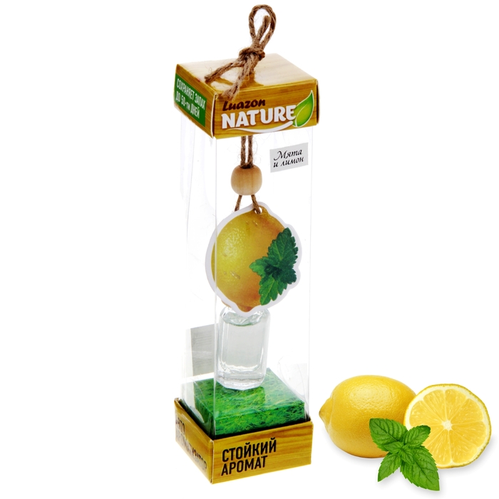Ароматизатор для авто "Luazon Nature", мята и лимон