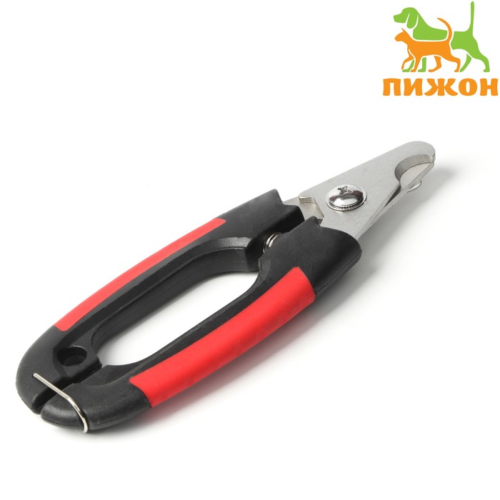 

Когтерез боковой большой, закругленные нескользящие ручки, отверстие 13 мм,чёрный с красным