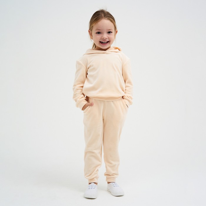 

Костюм детский (толстовка, брюки) KAFTAN "Basic line" р.34 (122-128), молочный