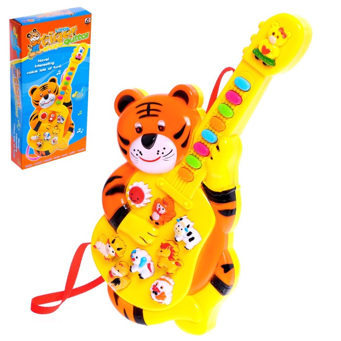 Музыкальная игрушка гитара «Тигрёнок», звуковые эффекты музыкальная игрушка гитара тигрёнок звуковые эффекты