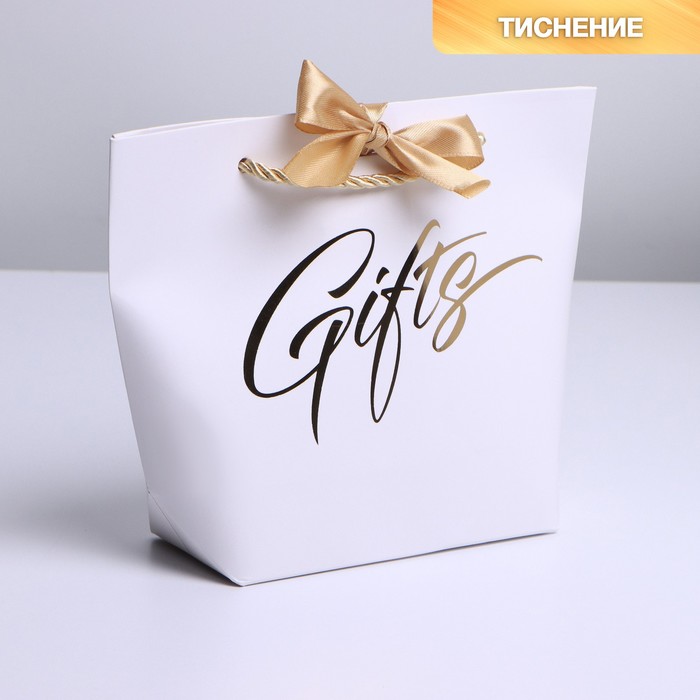 Пакет подарочный, упаковка, «Gifts», 14 х 17 х 7 см пакет подарочный for you 14 х 17 х 7 см
