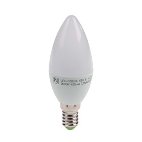 

Лампа светодиодная ASD LED-СВЕЧА-standard, Е14, 5 Вт, 230 В, 3000 К, 450 Лм