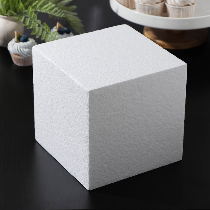 

Фальшярус для торта квадратный, 20×20 см, h=20 см, цвет белый