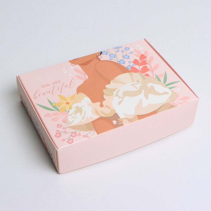 Коробка подарочная складная, упаковка, «GIRL», 21 х 15 х 5 см коробка подарочная складная лютик 11 х 5 х 21 см