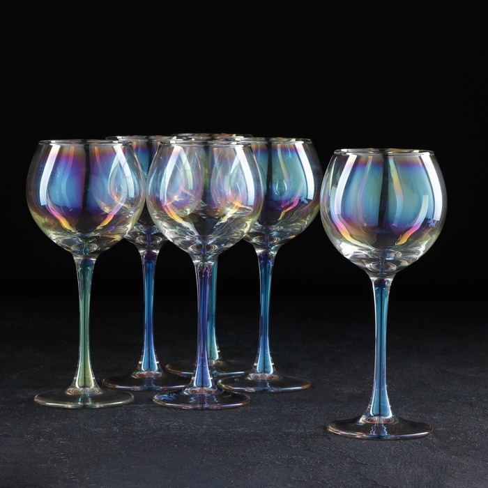 фото Набор бокалов для вина 280 мл "радуга", 6 шт керамикс