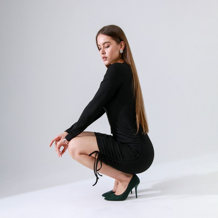 фото Платье-лапша на кулиске sl, 44, чёрный sl russian brand