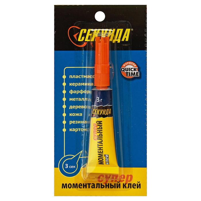 

Моментальный клей "Секунда" на листе, 3 г (12 шт)