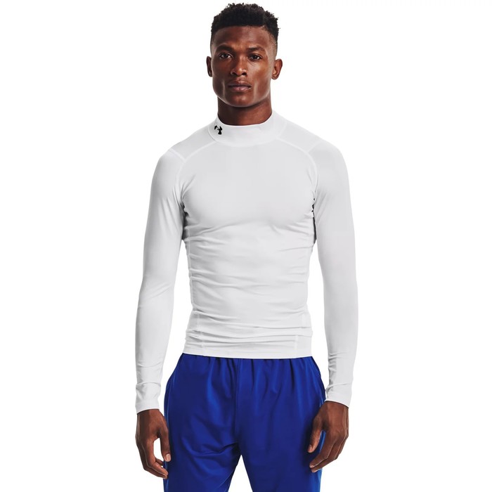 фото Лонгслив under armour hg comp mock longsleeve мужской, размер 50-52 (1369606-100)