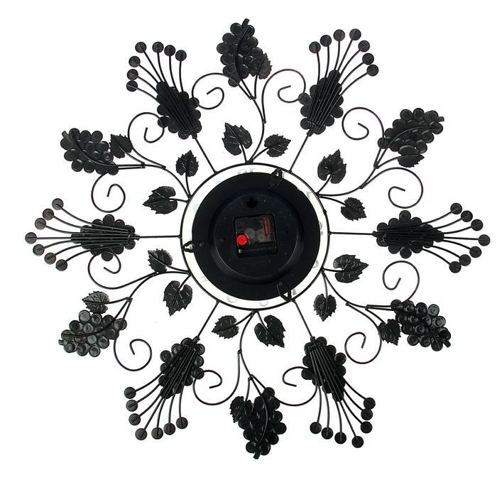 Часы настенные интерьерные "Серия Ажур. Виноградная лоза из страз", d=62 см