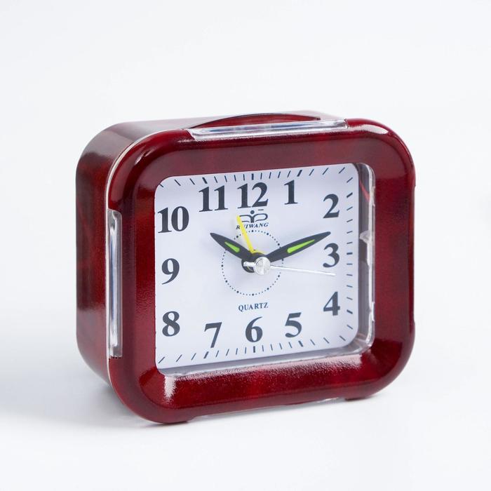 Часы - будильник настольные Корень вяза, дискретный ход, d-8 см, 8.5 х 10 см, АА