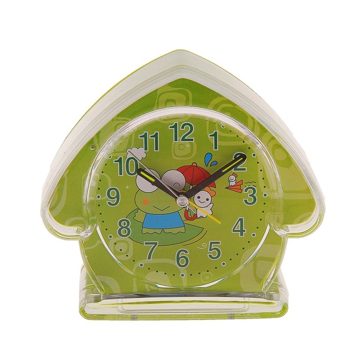 Будильник детский "Домик со зверюшками" с подсветкой и музыкой, 14х13 см, микс