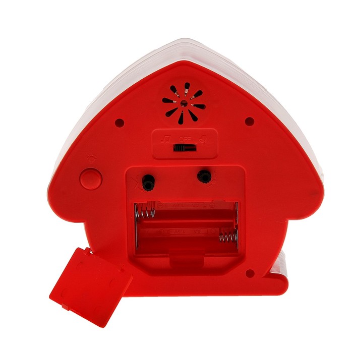 Будильник детский "Домик со зверюшками" с подсветкой и музыкой, 14х13 см, микс