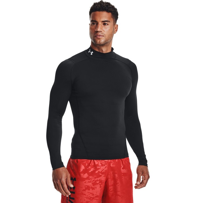 фото Лонгслив under armour hg comp mock longsleeve мужской, размер 50-52 (1369606-001)