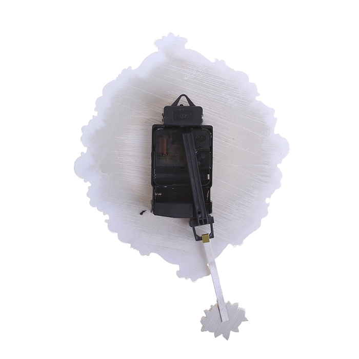 Часы настенные интерьерные "Лепнина" с маятником, белые