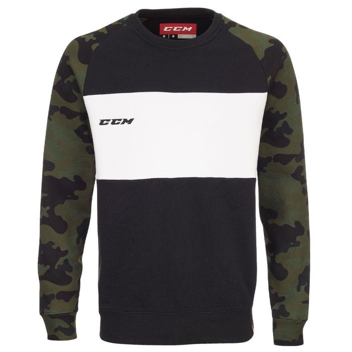 фото Толстовка camo fleece crew sr black l мужская, размер l ccm