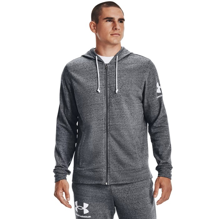 фото Толстовка under armour rival terry fz hoodie мужская, размер 50-52