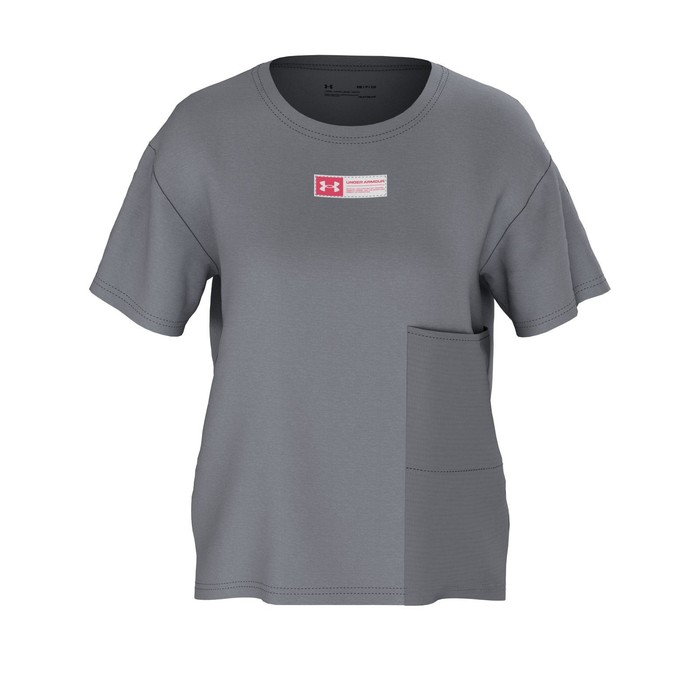 фото Футболка under armour live woven pocket tee женская, размер 46-48