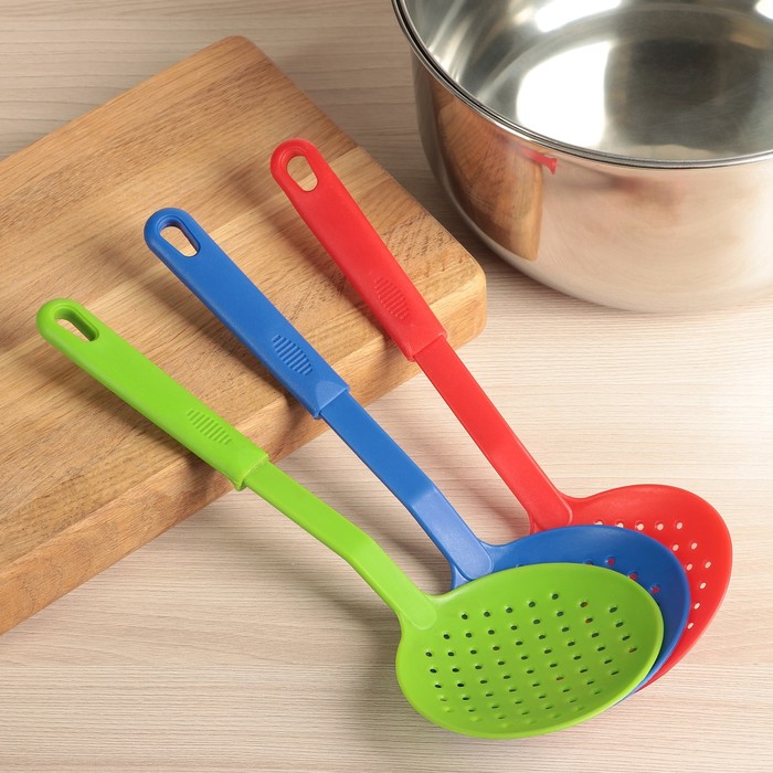 Шумовка 32 см "Радуга", цвета МИКС