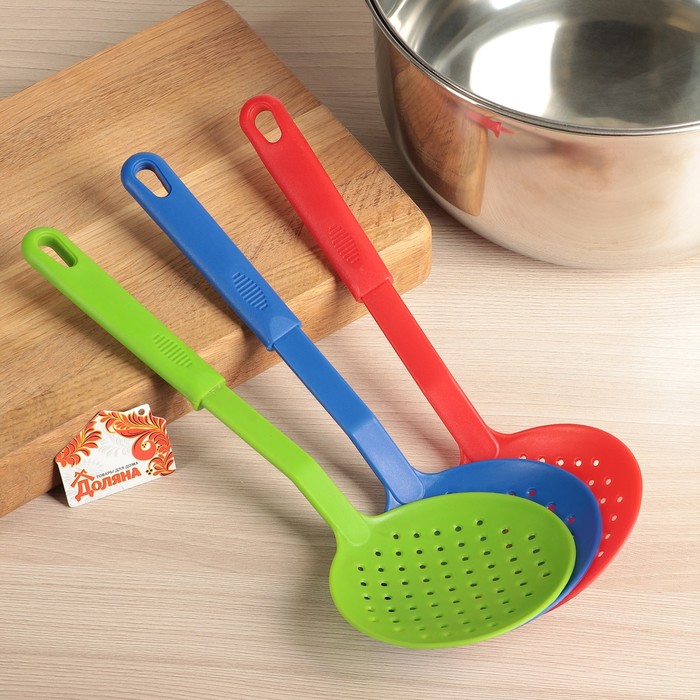 Шумовка 32 см "Радуга", цвета МИКС