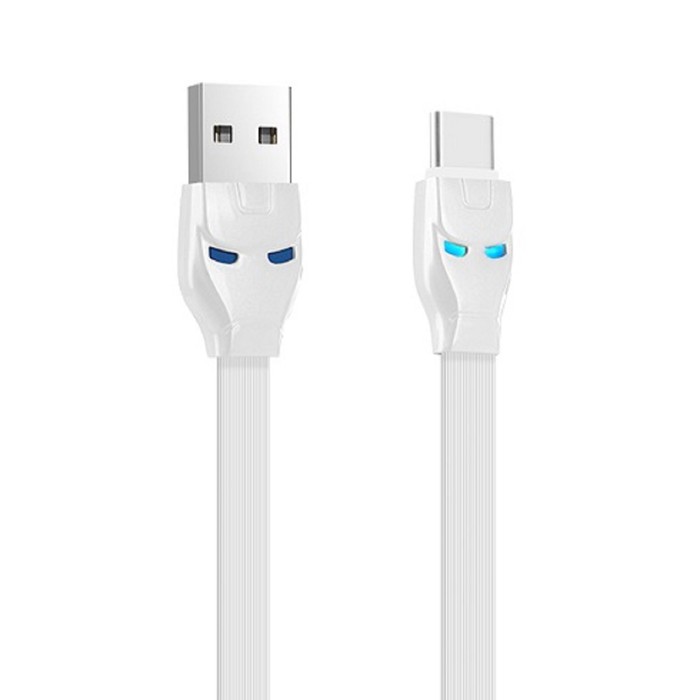 

Кабель Hoco U14, USB - Type-C, 2.4 А, 1.2 м, индикатор, белый