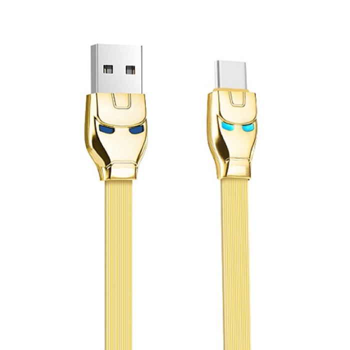 

Кабель Hoco U14, USB - Type-C, 2.4 А, 1.2 м, индикатор, золотистый