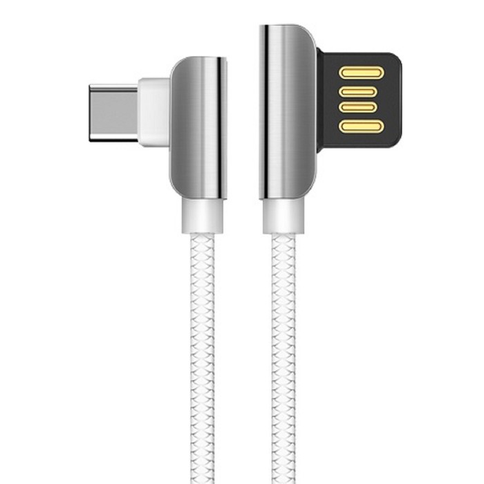 

Кабель Hoco U42, USB - Type-C, 2.4 А, 1.2 м, угловой, белый